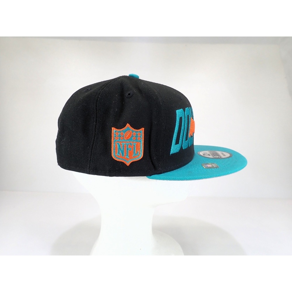 New Era 9FIFTY Miami Dolphins Snapback Hat Black Teal NFL Football Cap - Picture 5 of 9